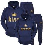 Couple Sportwear Set King or Queen Printed Hooded Suits