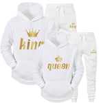 Couple Sportwear Set King or Queen Printed Hooded Suits