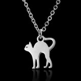 Rinhoo Stainless Steel Unisex Long Chain Small Lightning Pendant Necklace