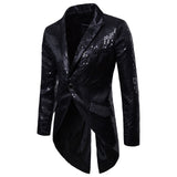 Gold Sequin Glitter Embellished Blazer Jacket Men